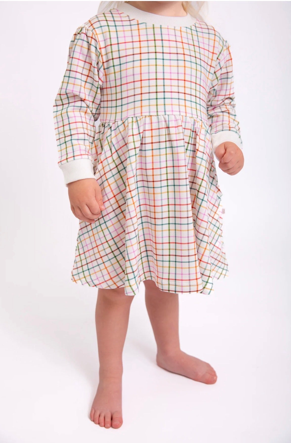 AJ Plaid Sweatshirt Dress