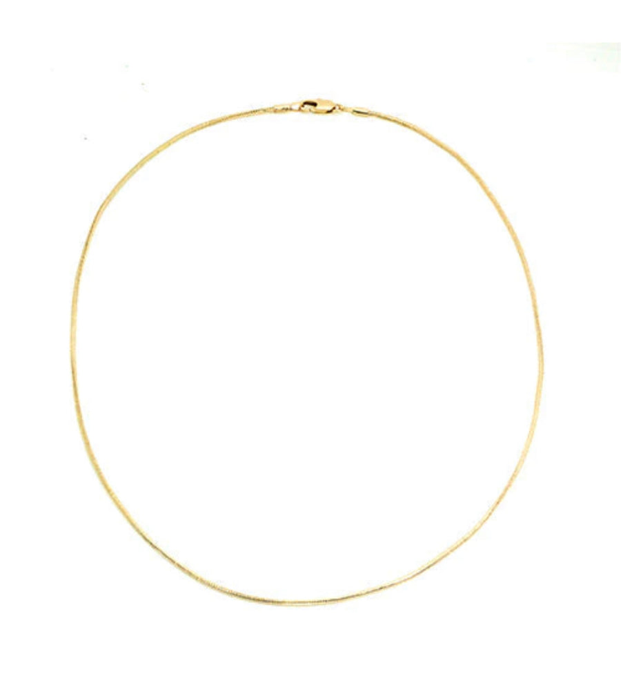 Maya J | Birthstone Charm Necklaces - Thin Snake Chain Gold