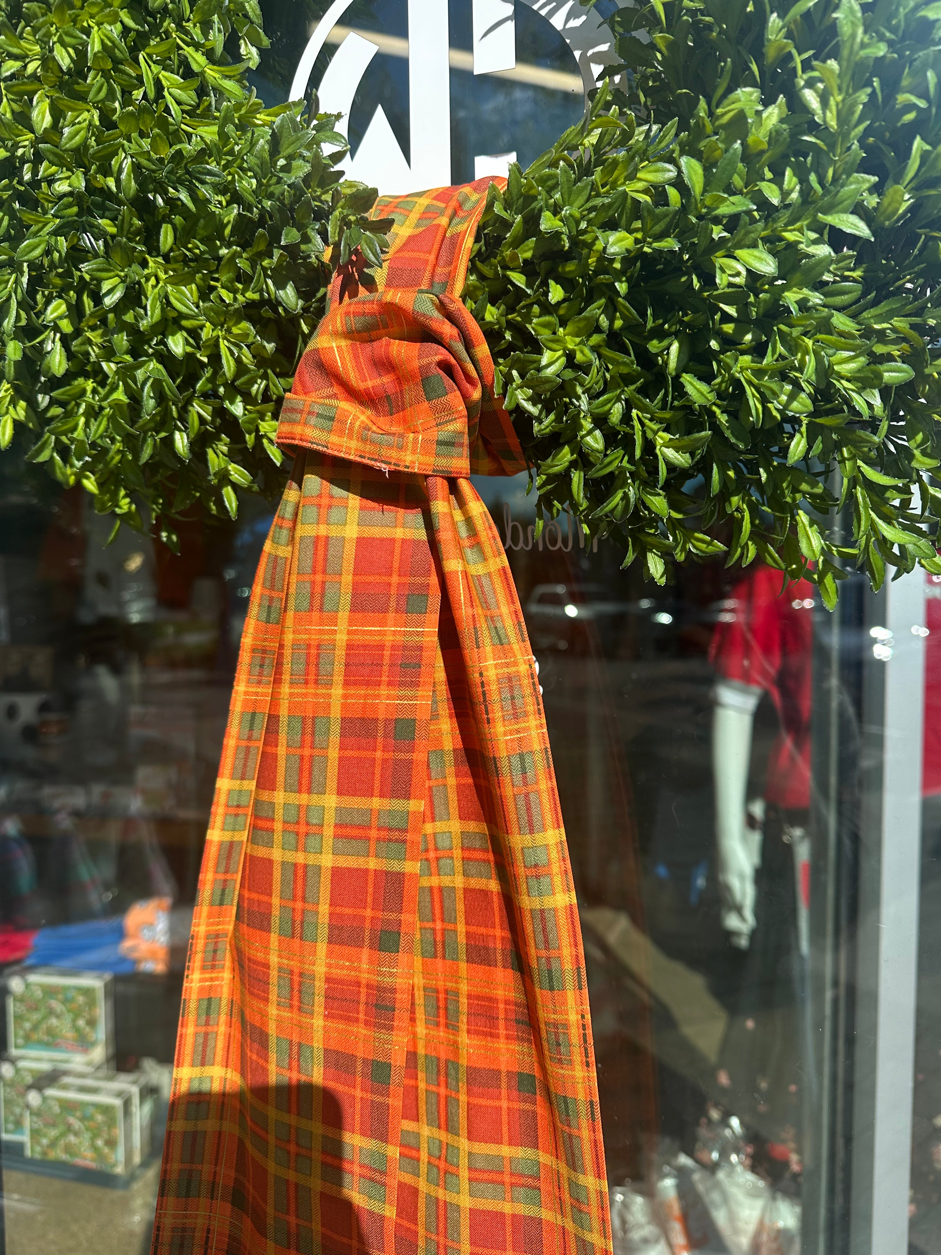 Fall Pumpkin Plaid Sash