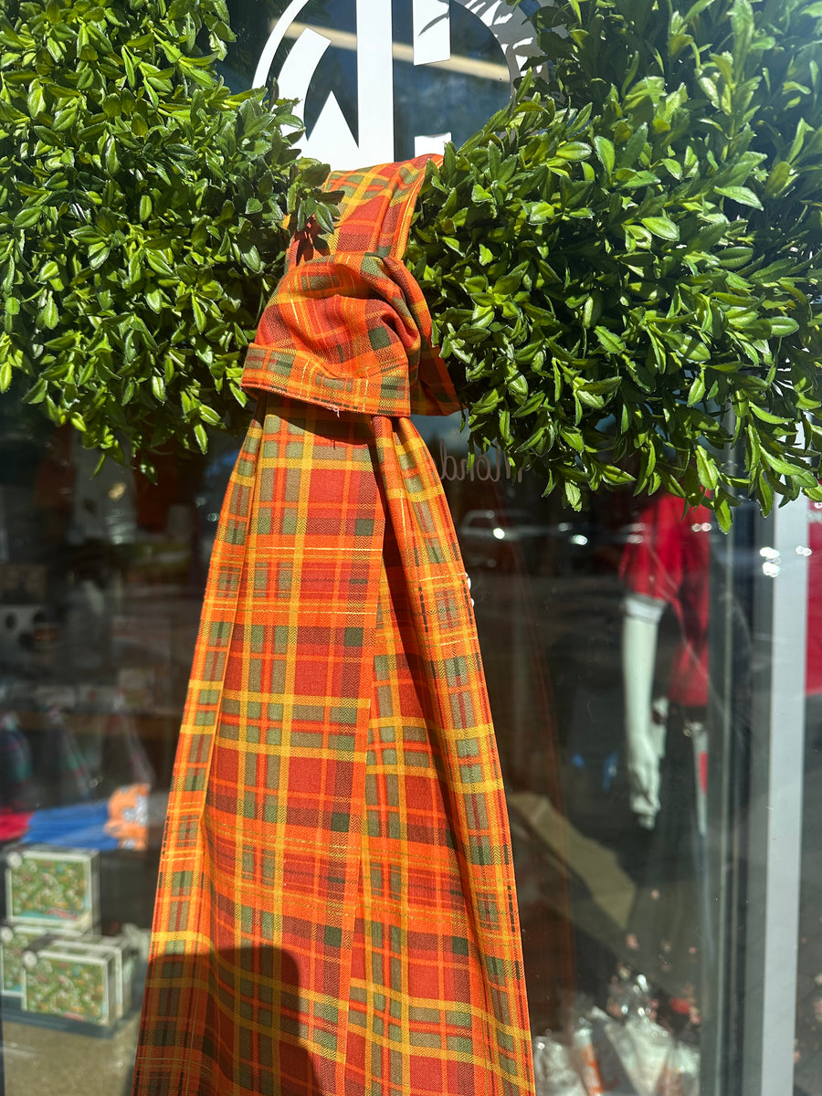 Fall Pumpkin Plaid Sash