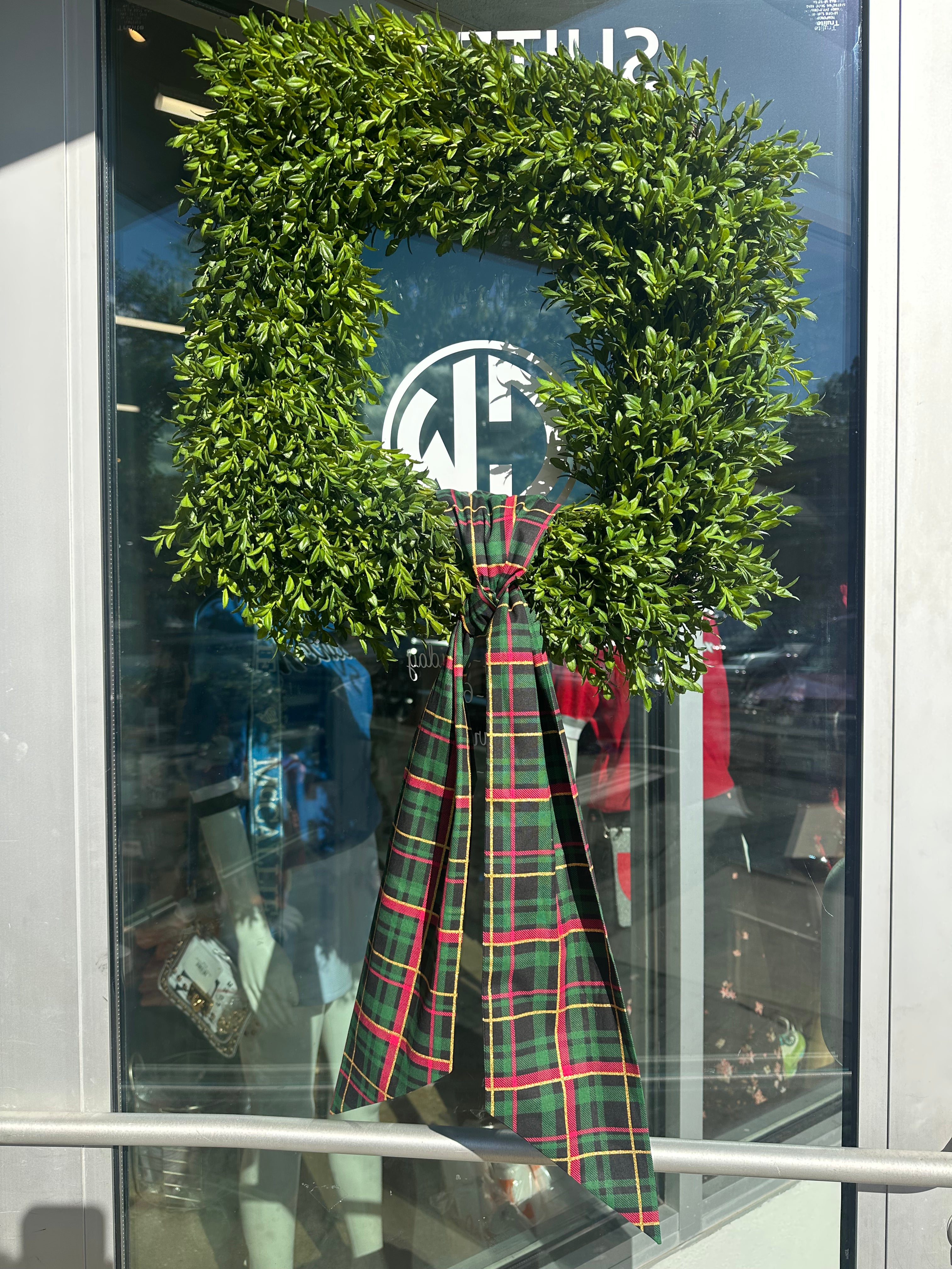 Charlotte's Web | Holiday Plaid Wreath Sash