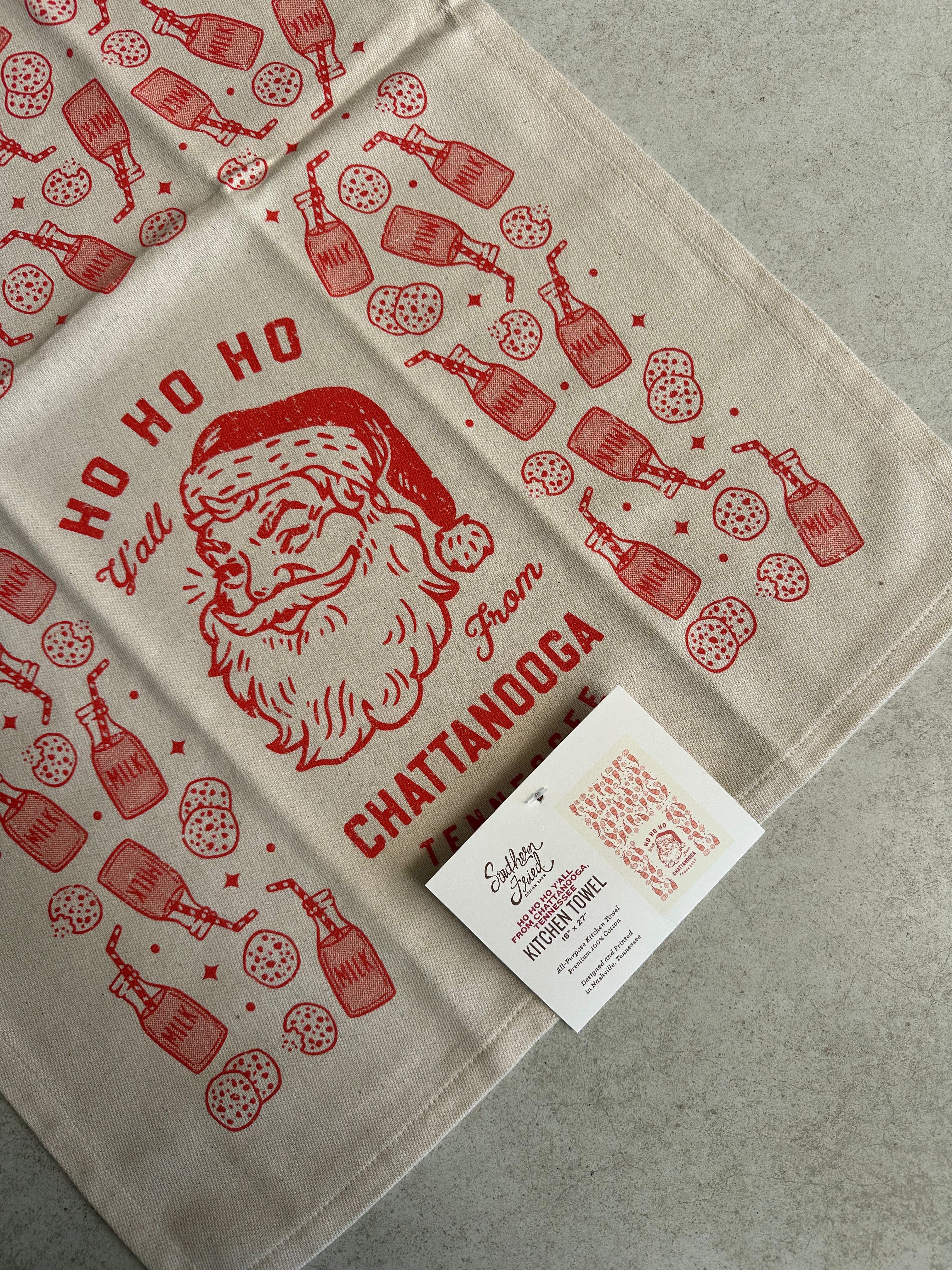 Southern Fried | Chattanooga Santa Tea Towel