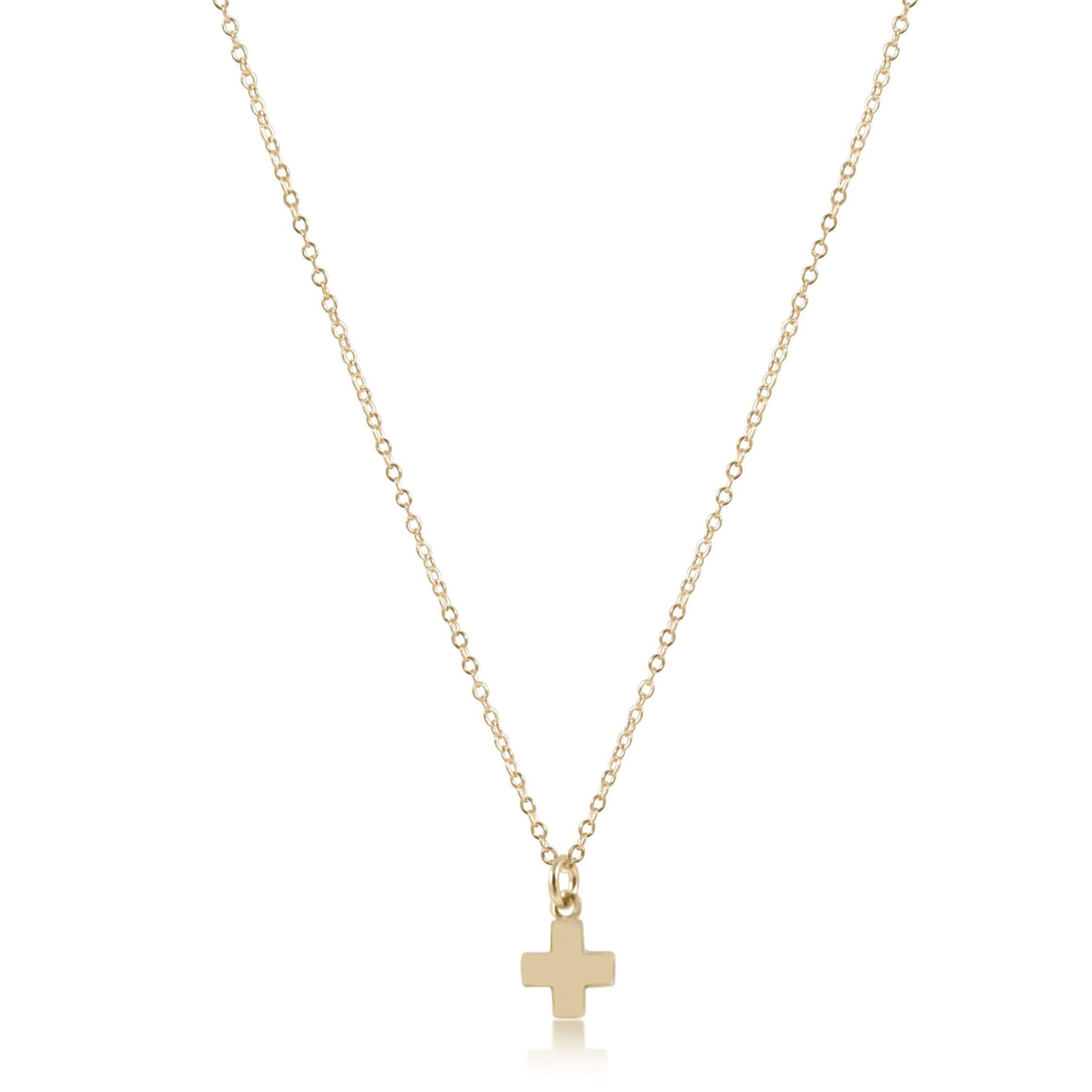 Enewton \\ 16" Necklace Gold - Signature Small Gold Cross Charm