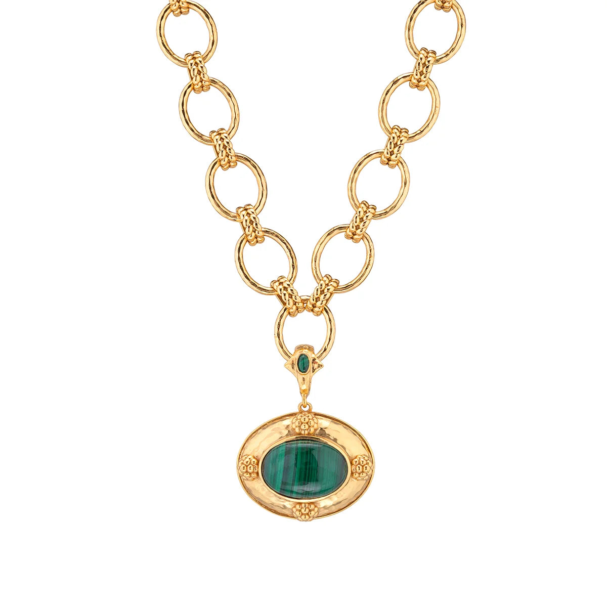 Cleopatra Removable Pendant Necklace -Malachite
