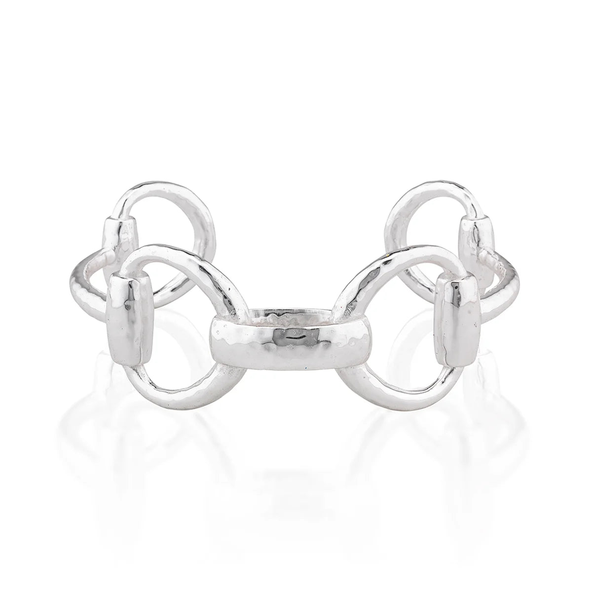 Equestrian Snaffle Bit Cuff - Silver