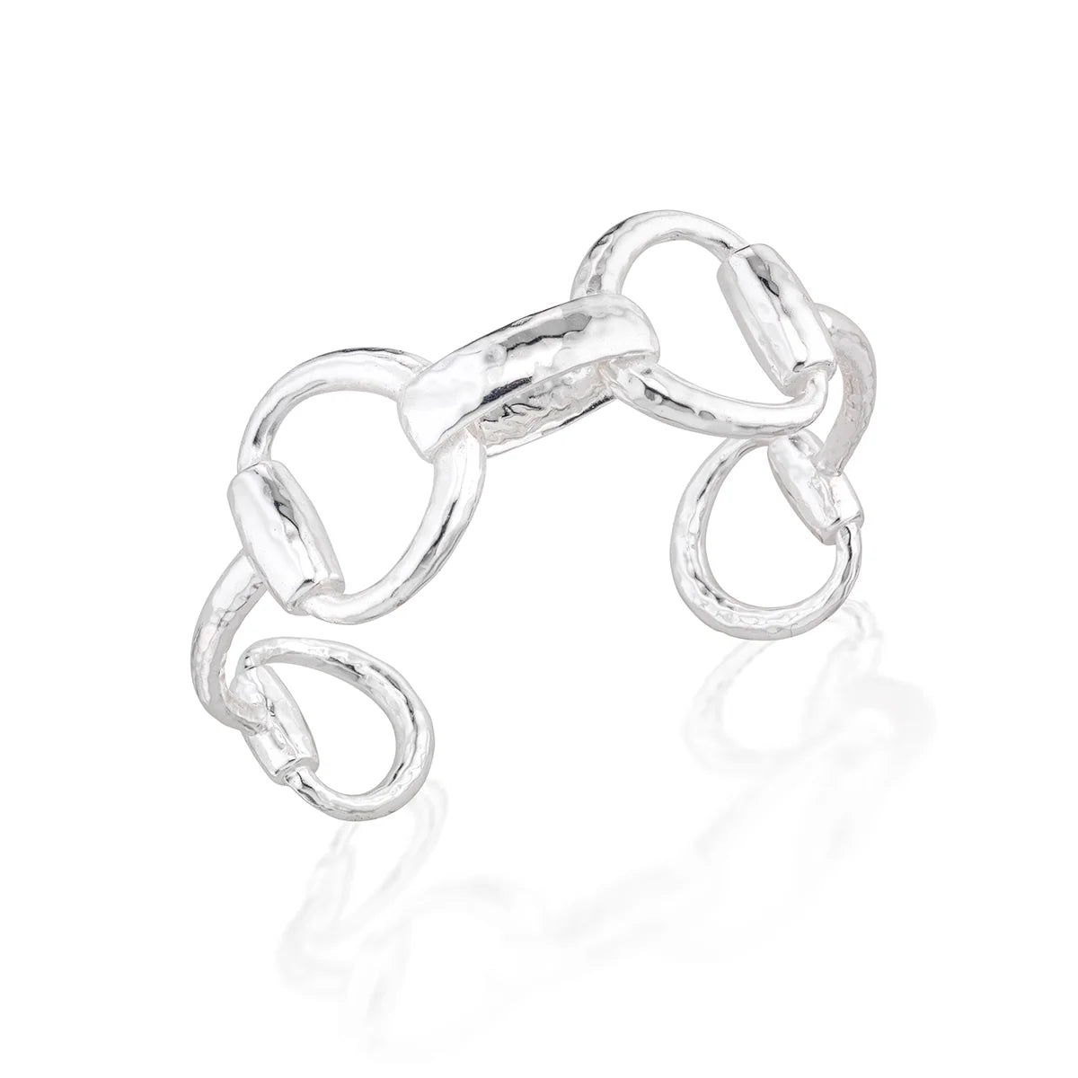 Equestrian Snaffle Bit Cuff - Silver