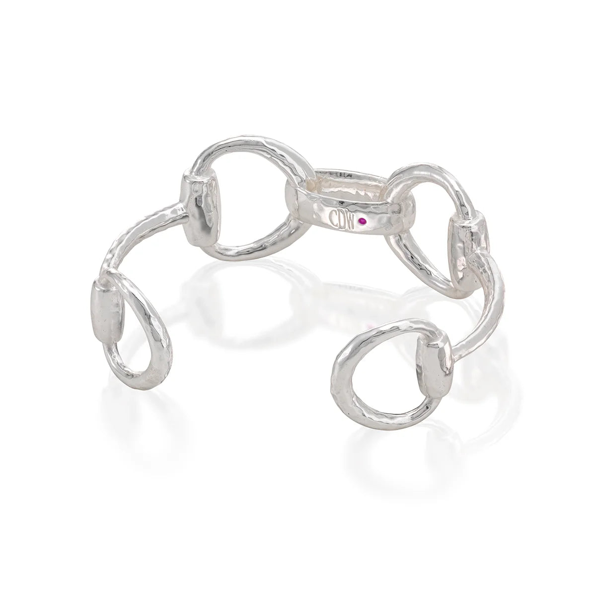 Equestrian Snaffle Bit Cuff - Silver
