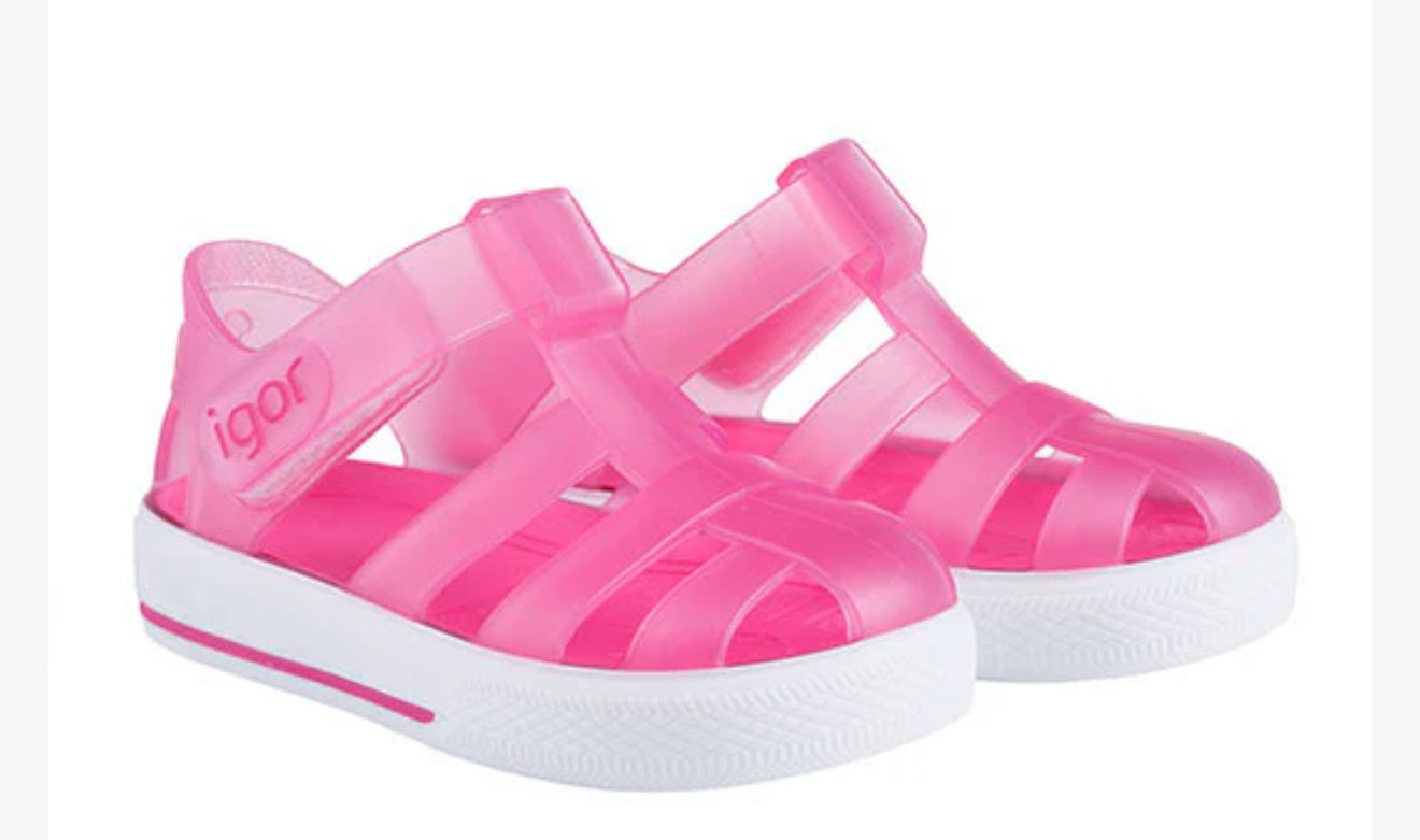 Igor Girls & Boys Star Sandal - Fucshia