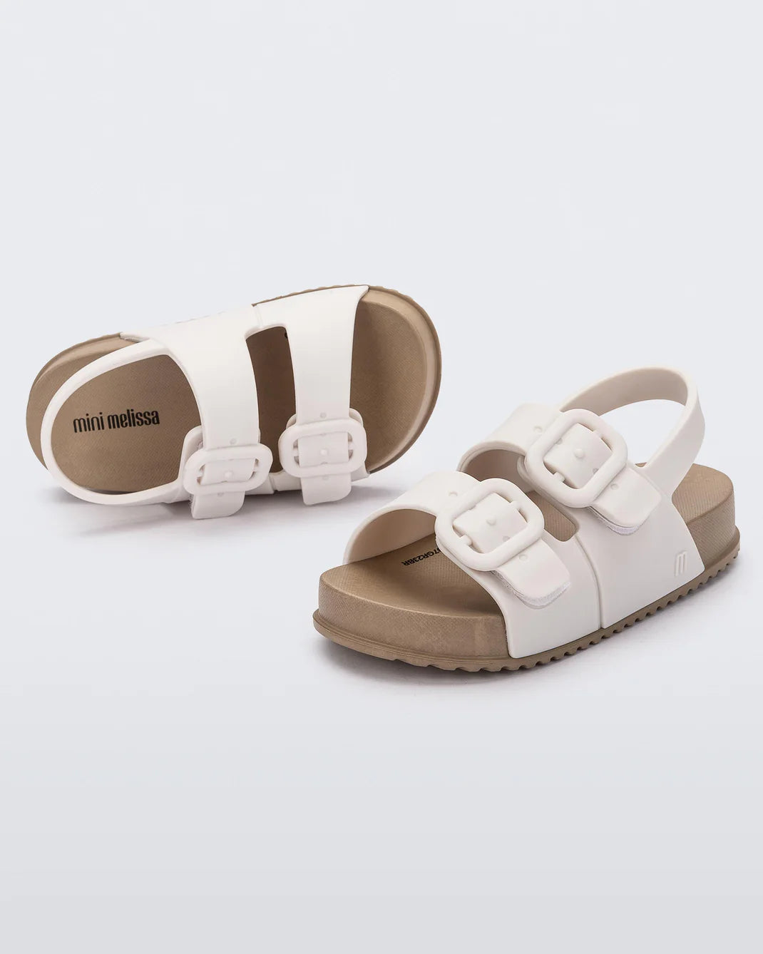 Mini Melissa Cozy Baby Sandal White Brown