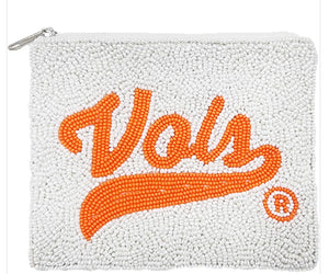 VOLS BEADED COIN POUCH