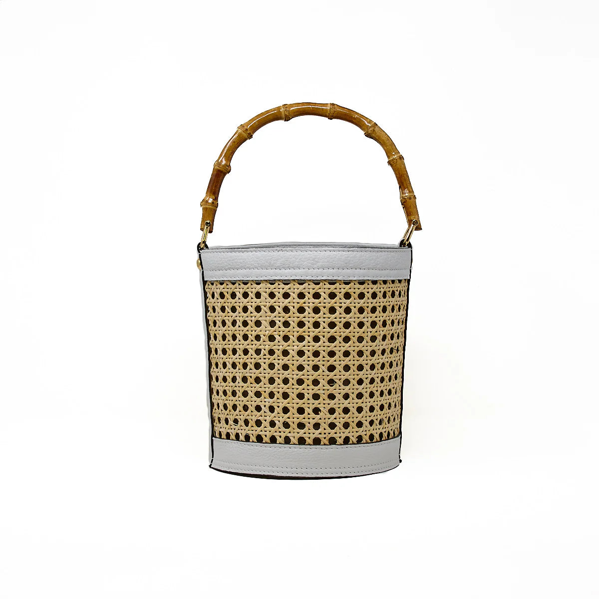 German Fuentes | Rattan Leather Bucket Bag