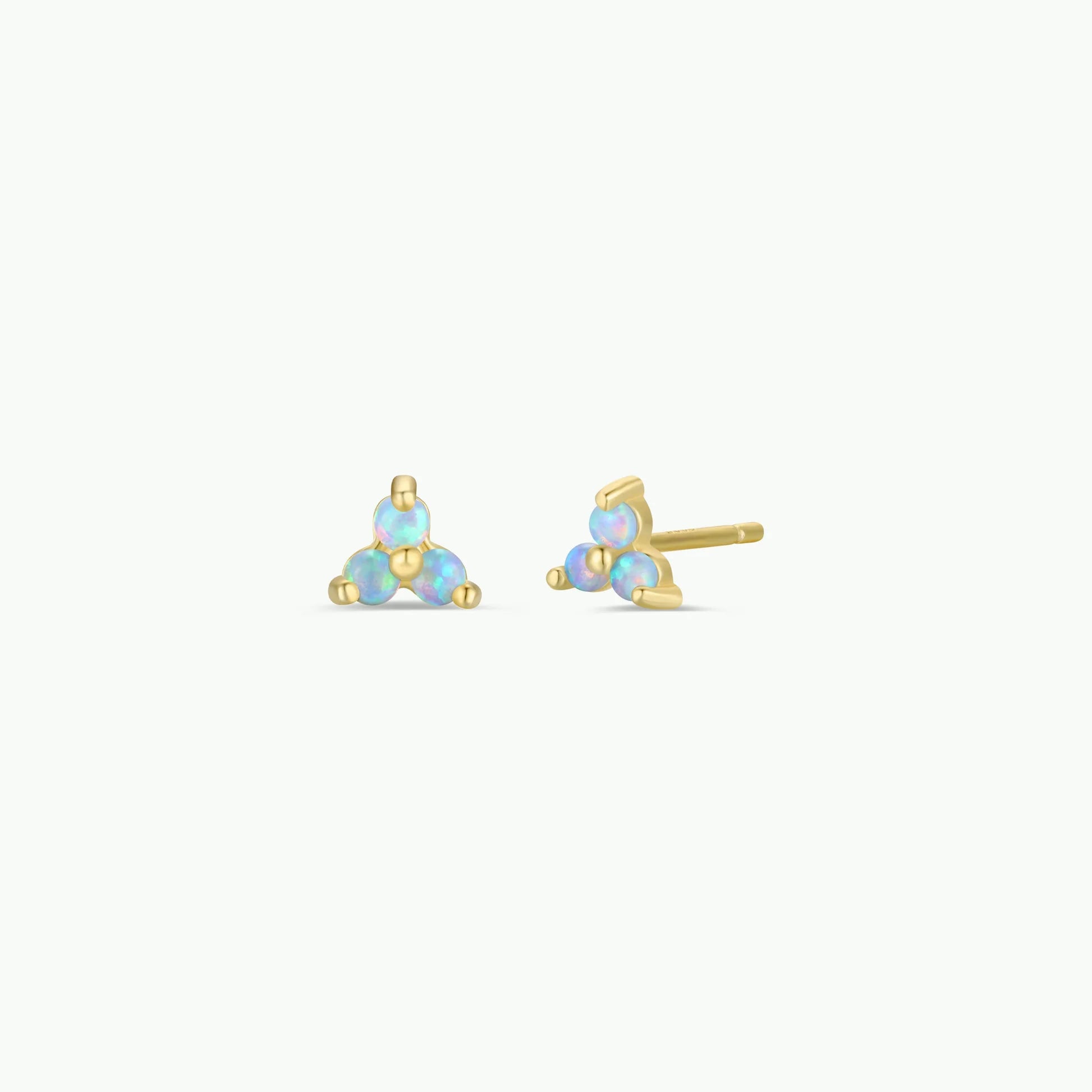 JaxKelly Trio Cluster Gold Earrings