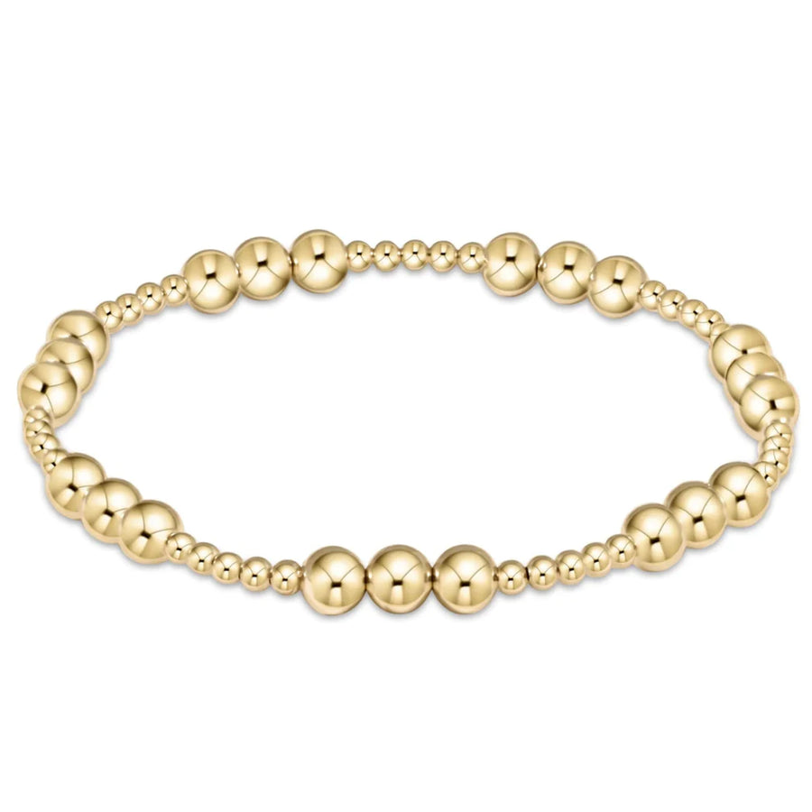 enewton Extends Classic Joy Pattern 5MM Bead Bracelet - Gold