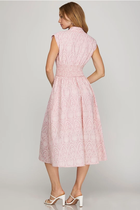 Ava Light Pink Midi Dress