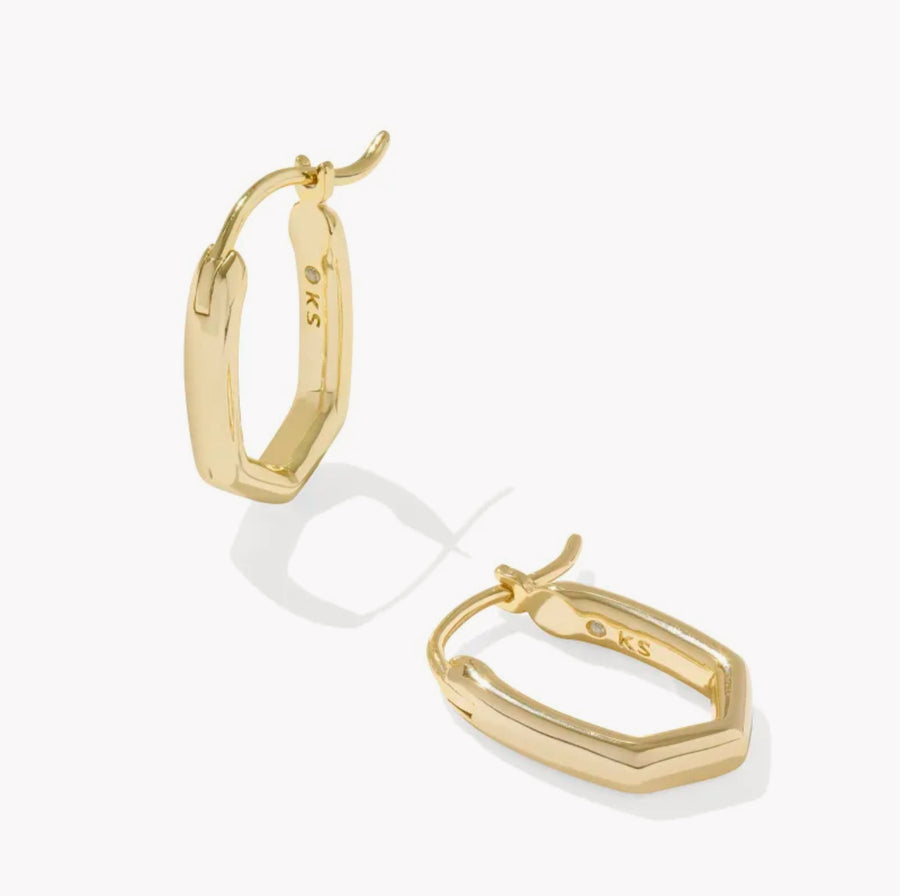 Kendra Scott | Mini Elisa Abbie Huggie Earring - Gold White Mix
