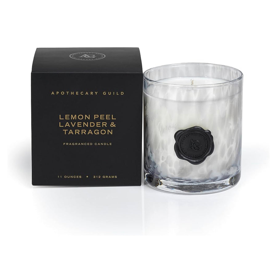 Zodax AG Opal Glass Candle - Lemon Peel, Lavender, Tarragon