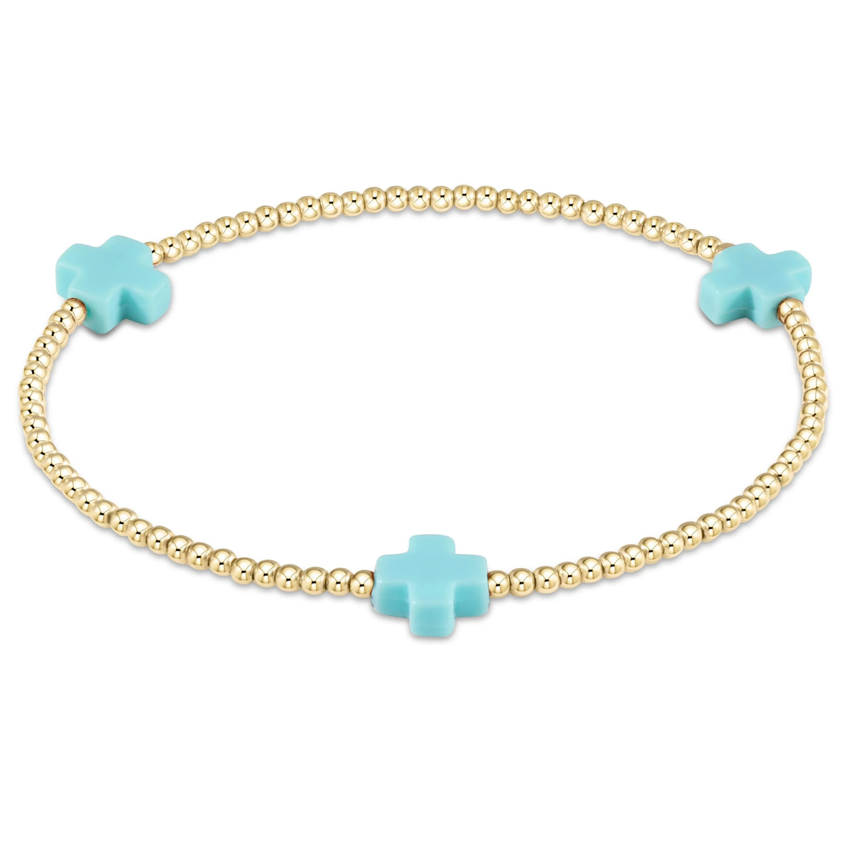 Signature Cross 2mm Gold Bracelet