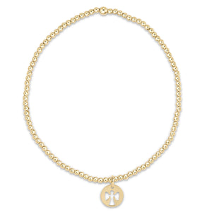 Classic Gold 2mm Bracelet - Guardian Angel Small Gold Disc