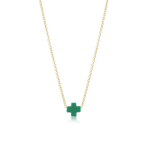 eNewton | 16” Necklace Gold - Signature Cross