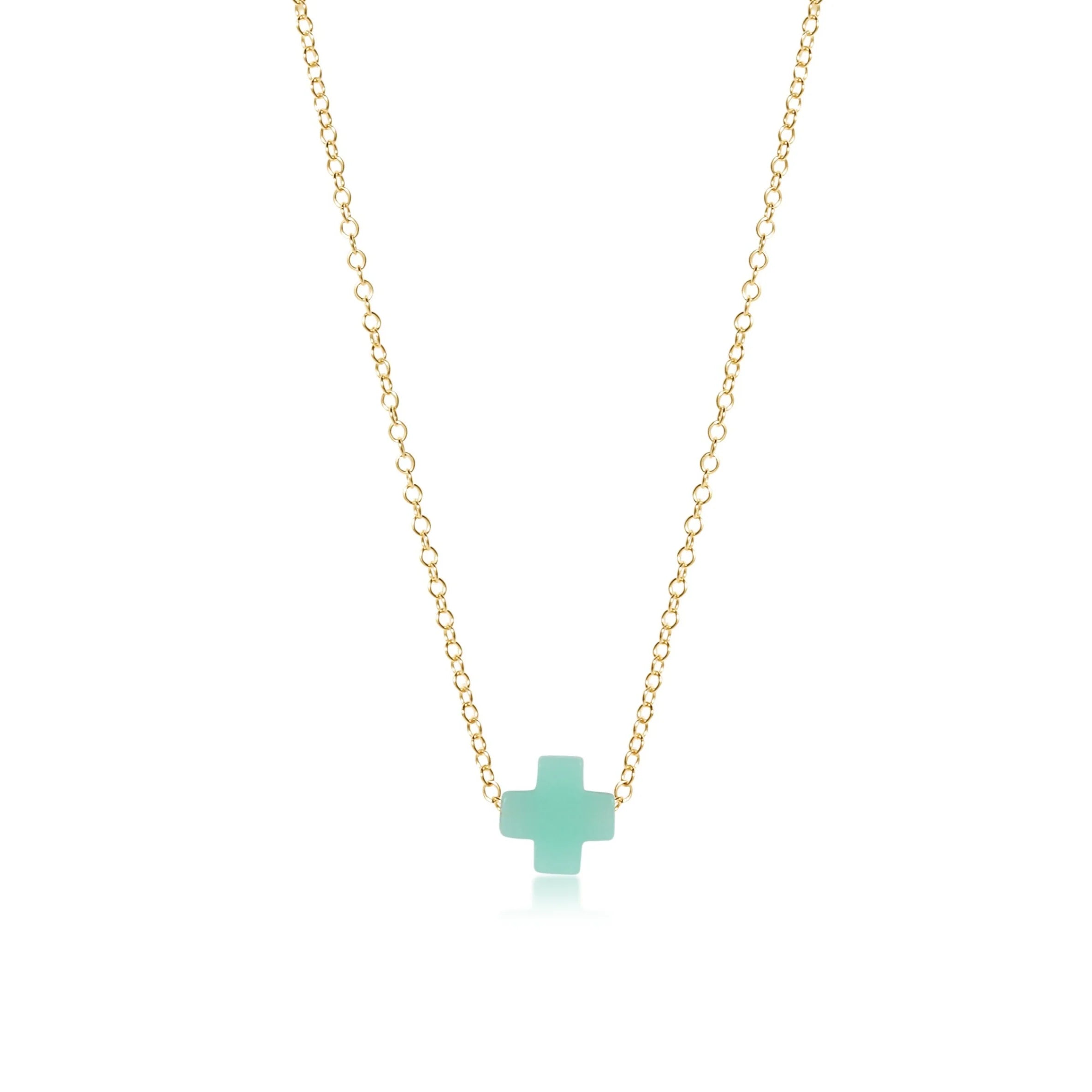 eNewton 16” Necklace Gold - Signature Cross