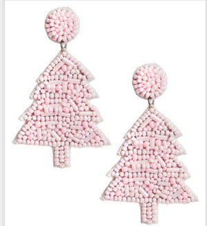 Beaded Christmas Earrings