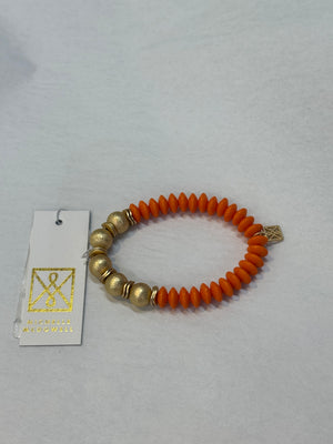 Mary Square | James Bracelet Orange & White