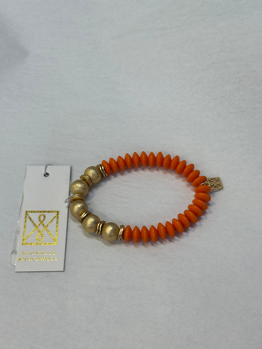 Mary Square | James Bracelet Orange & White