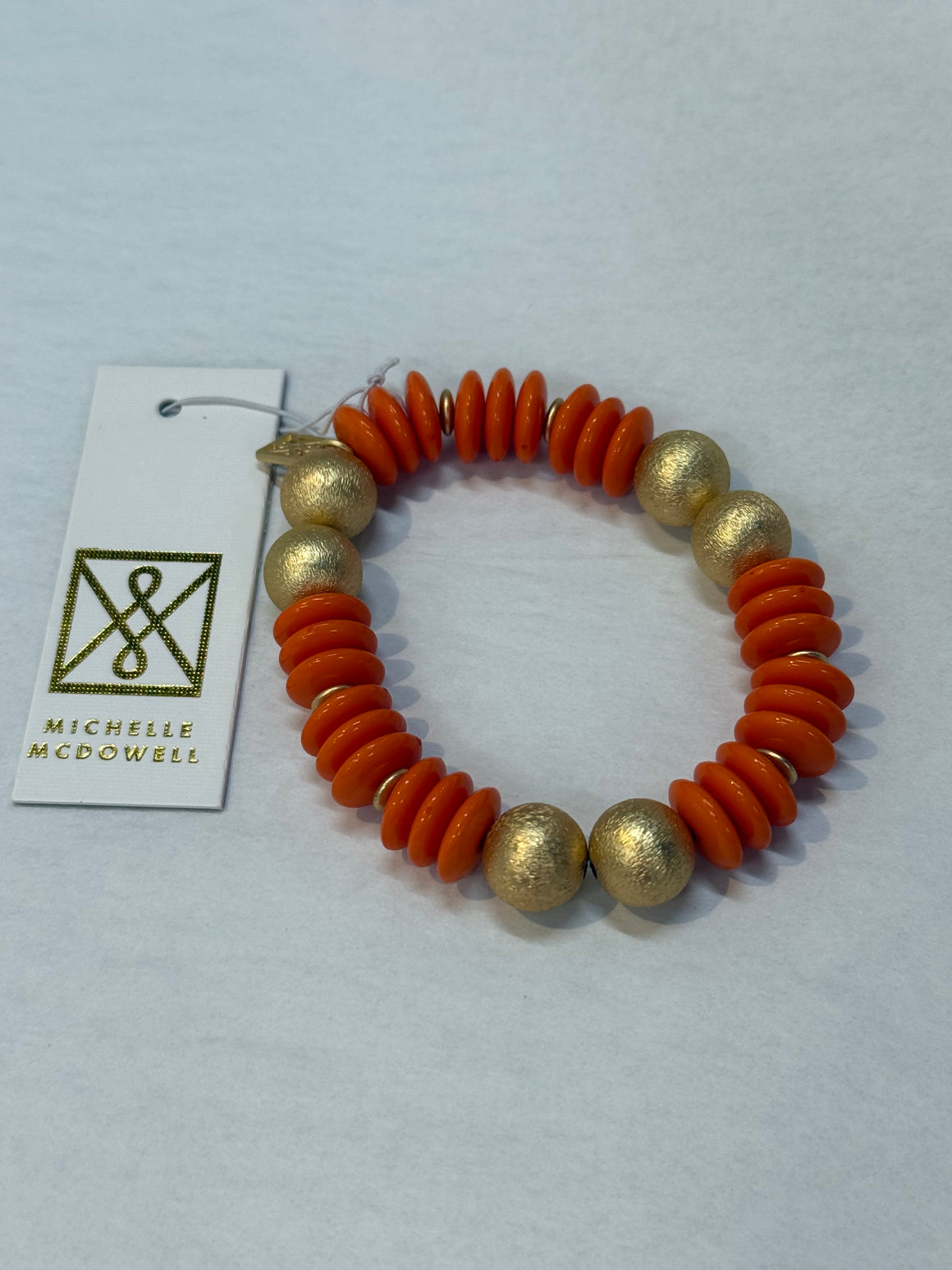 Mary Square | Luna Bracelet Orange & White
