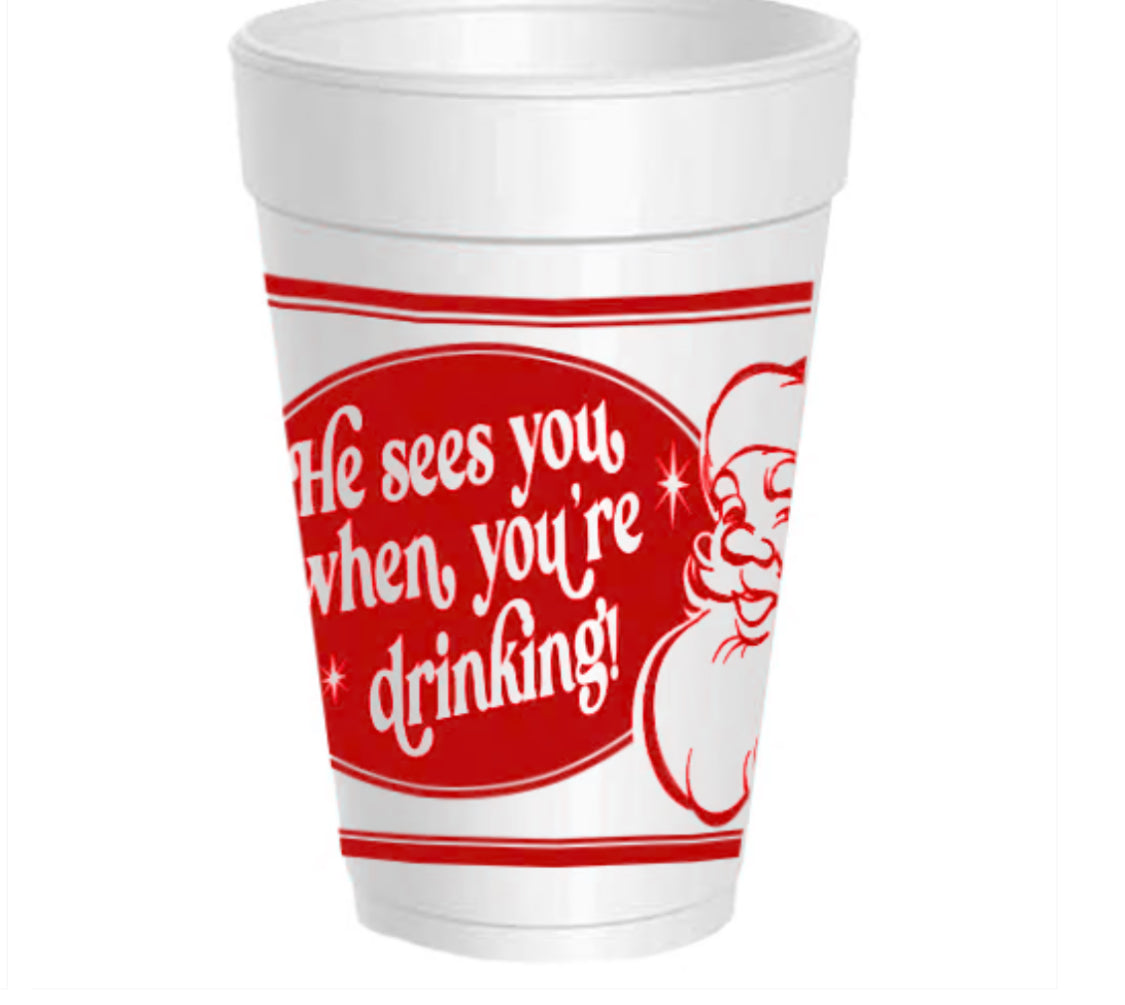Christmas Styrofoam Cups