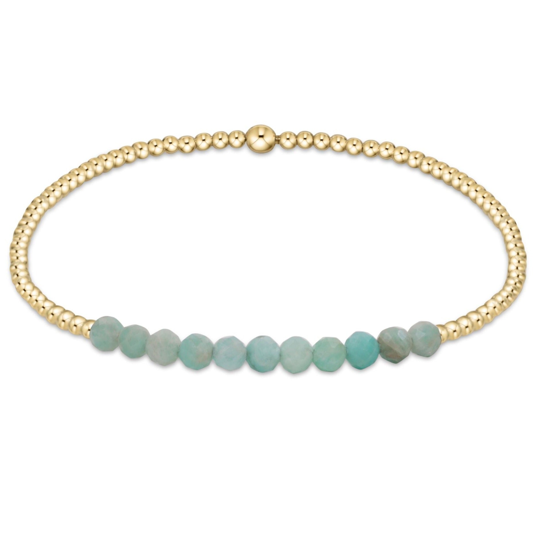 eNewton | Gemstone Gold Bliss 2mm Bead Bracelets
