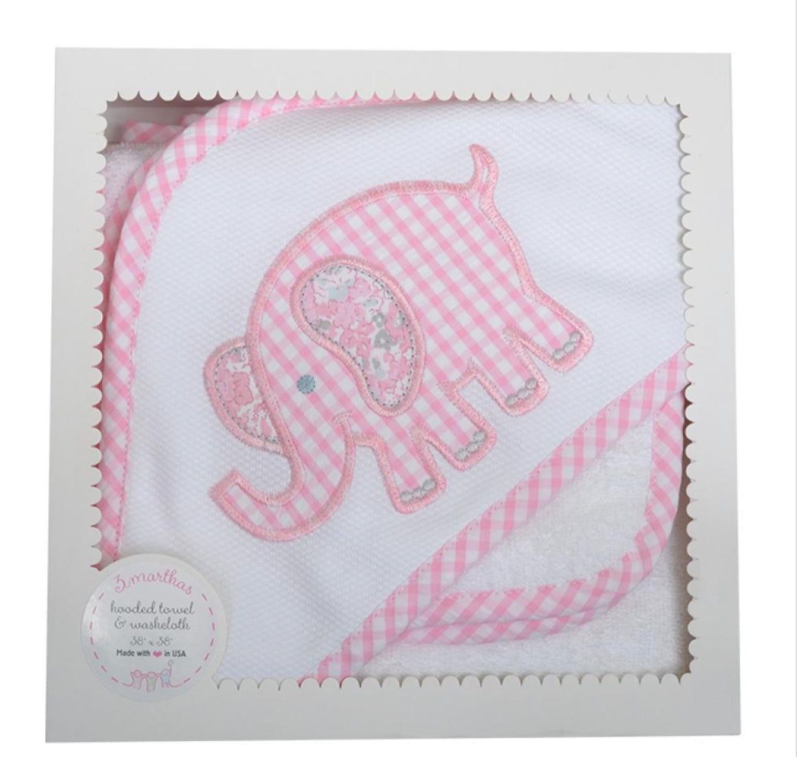 3 Marthas | Elephant Boxed Hooded Towel Set