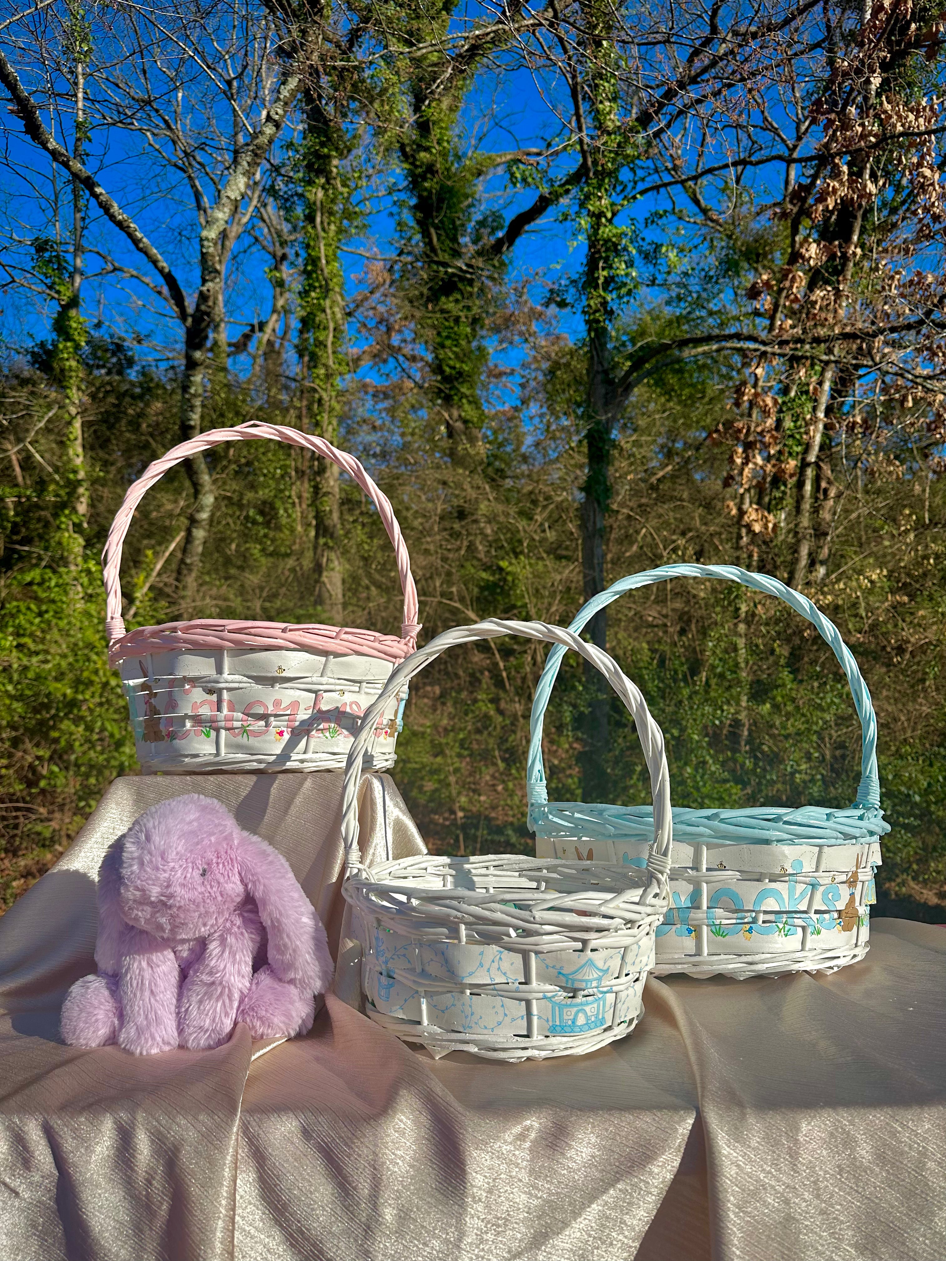 Hand Painted Easter Baskets