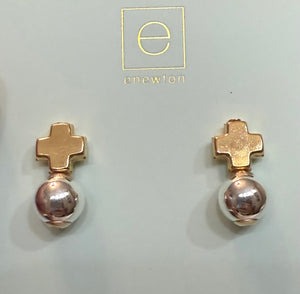 eNewton | Signature Cross Gold Stud