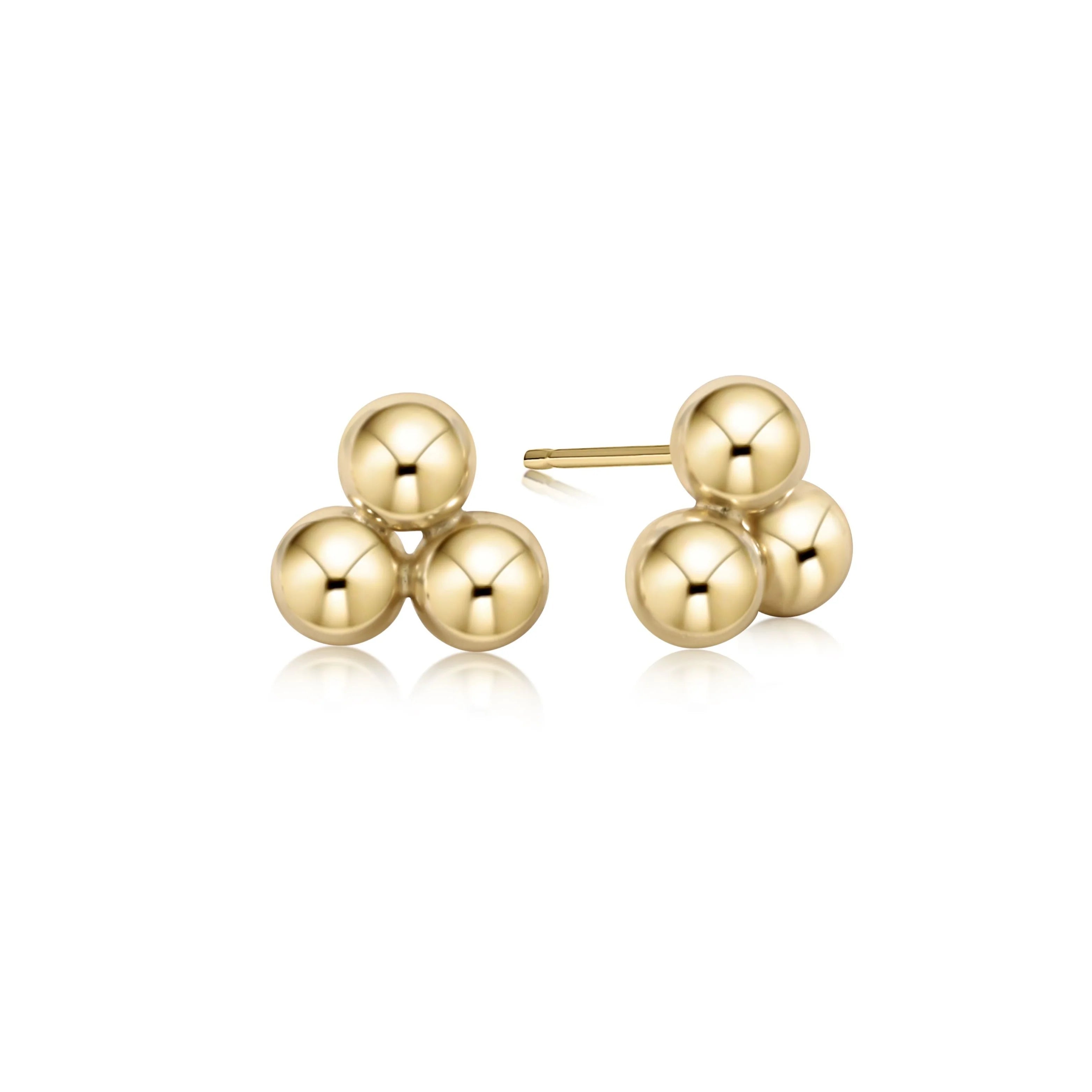 eNewton | Classic Cluster Stud - 6mm Gold