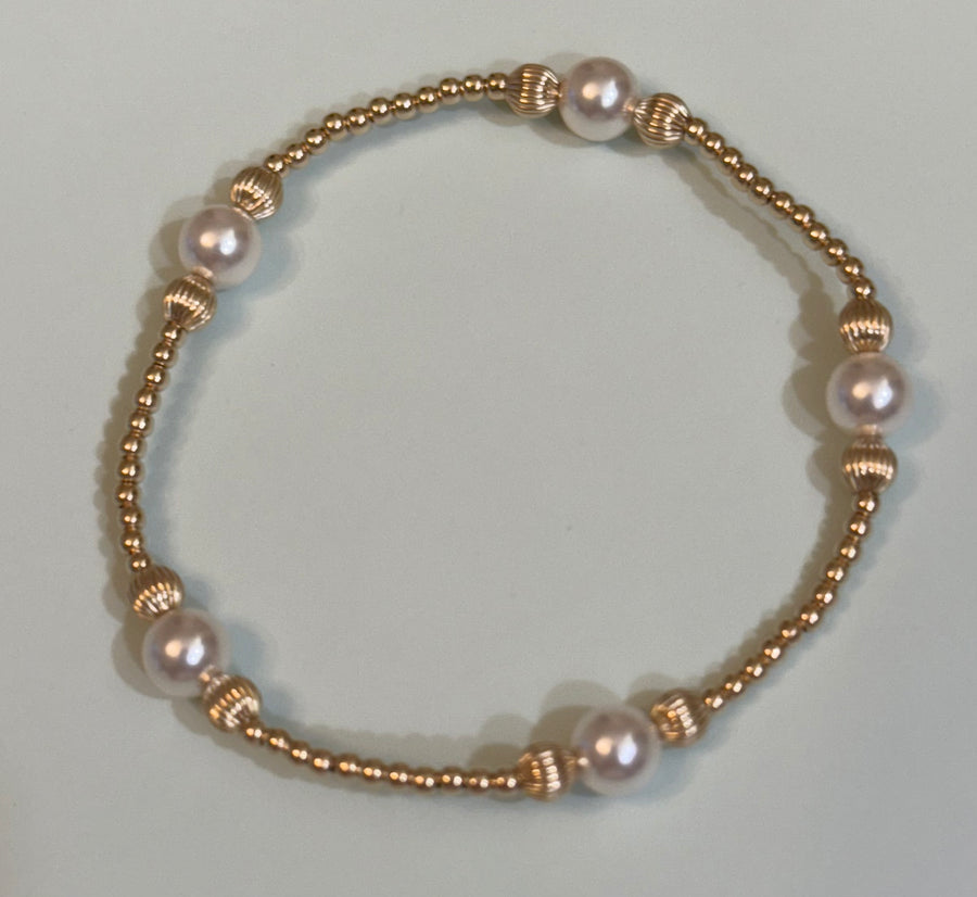 eNewton | Purpose Dignity 6mm Bead Bracelet - Pearl