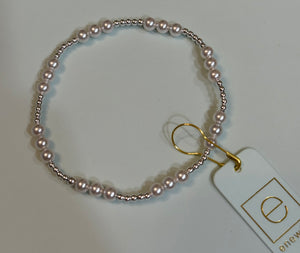 eNewton | Classic Joy Pattern Sterling 4mm Bracelet - Pearl