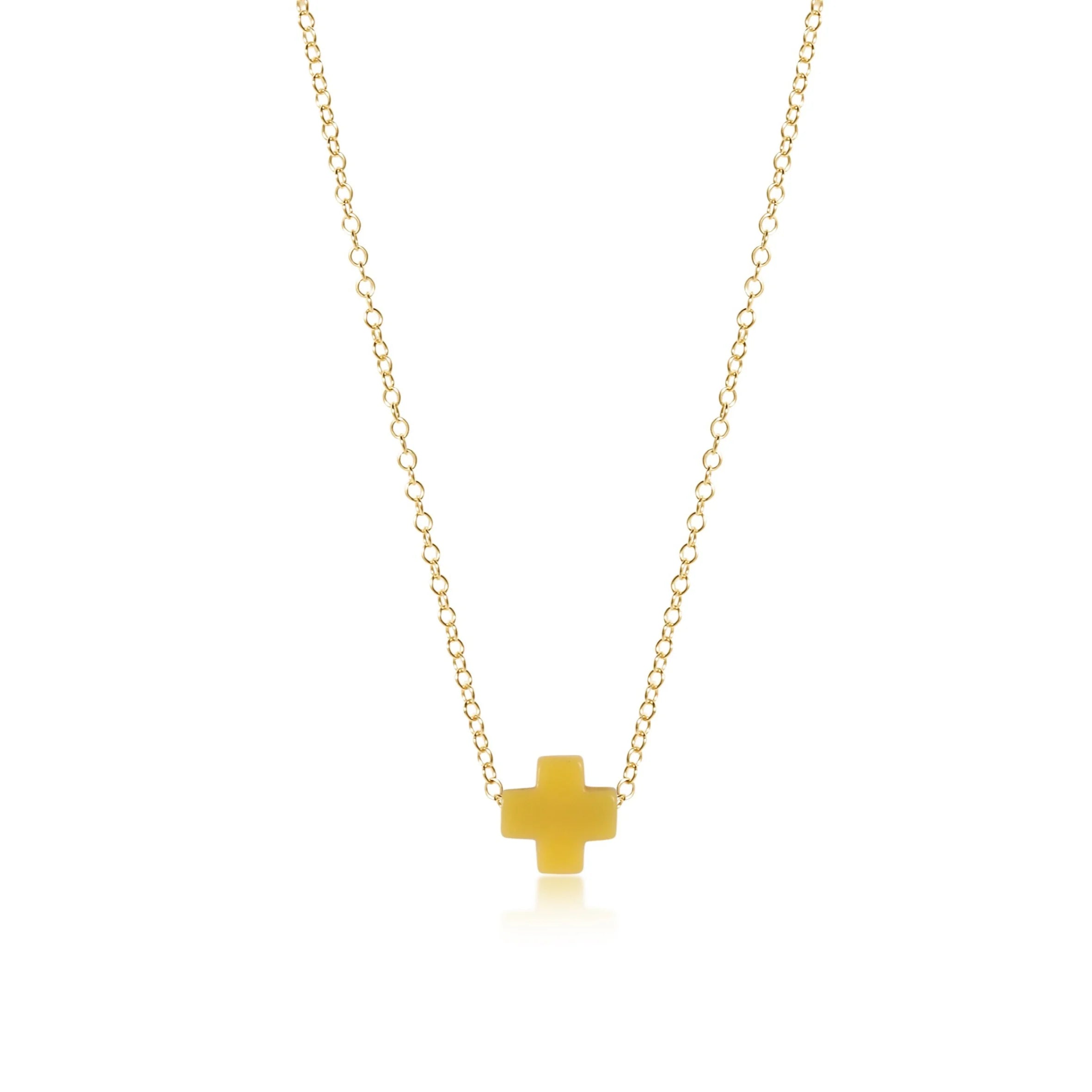 eNewton 16” Necklace Gold - Signature Cross