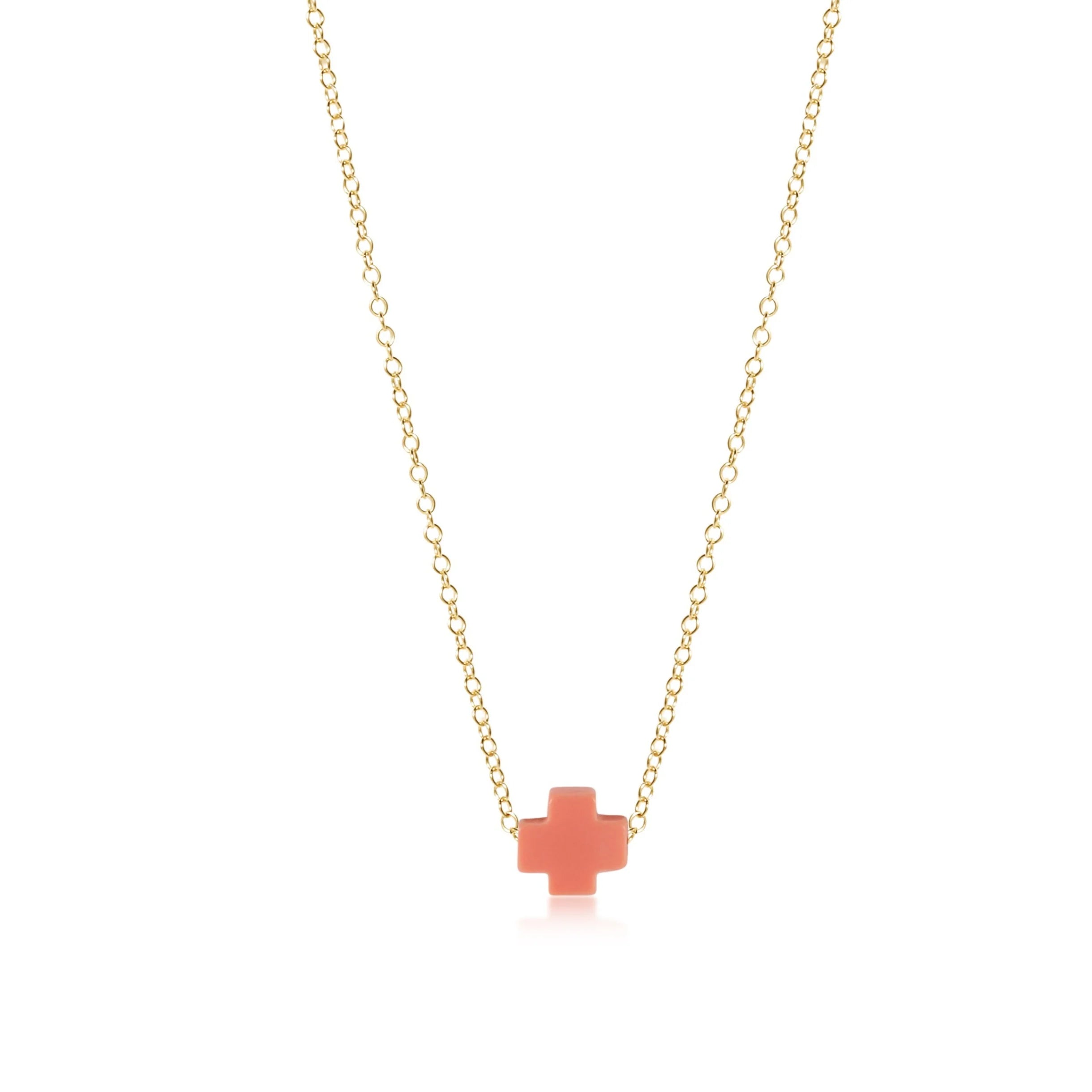 eNewton 16” Necklace Gold - Signature Cross