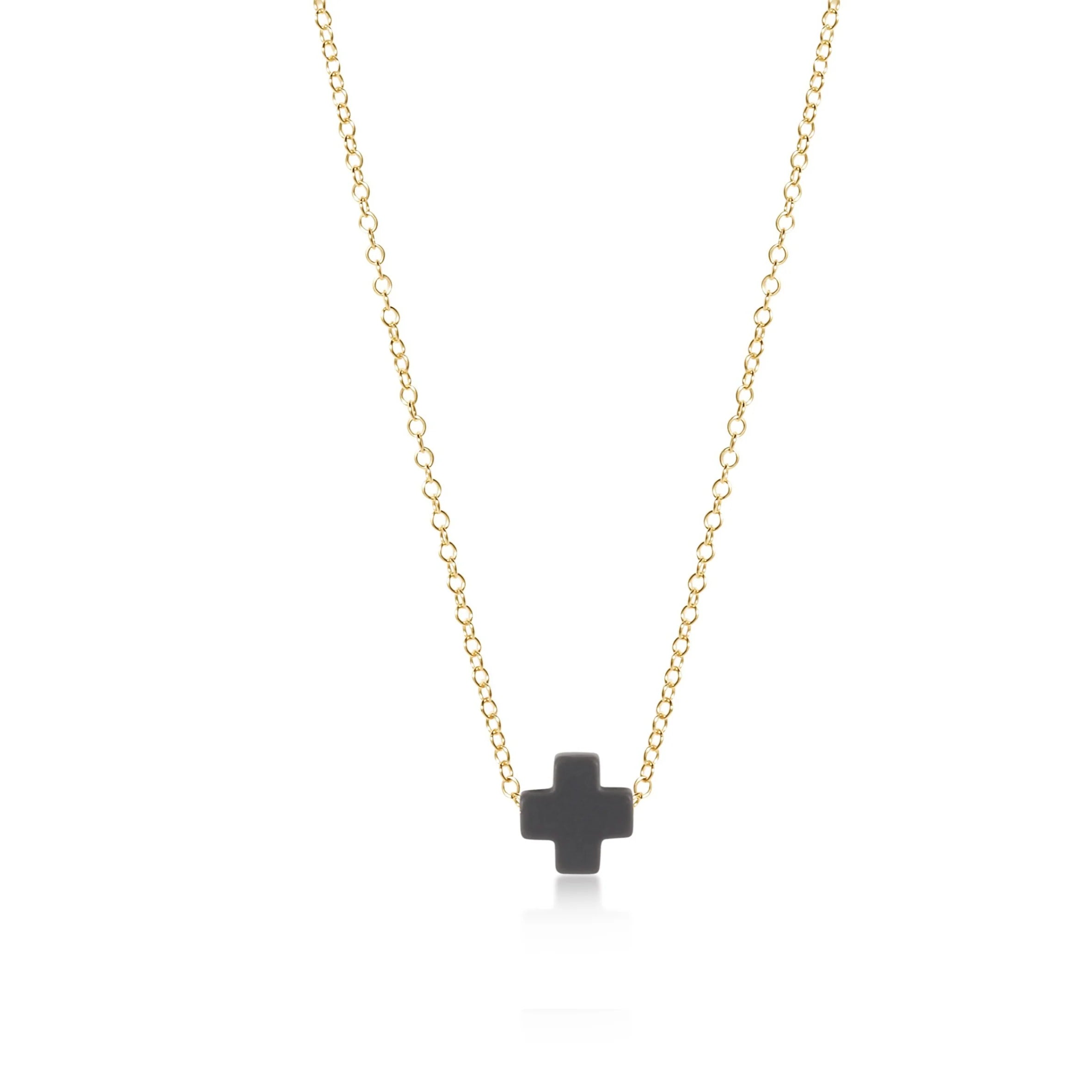 eNewton 16” Necklace Gold - Signature Cross