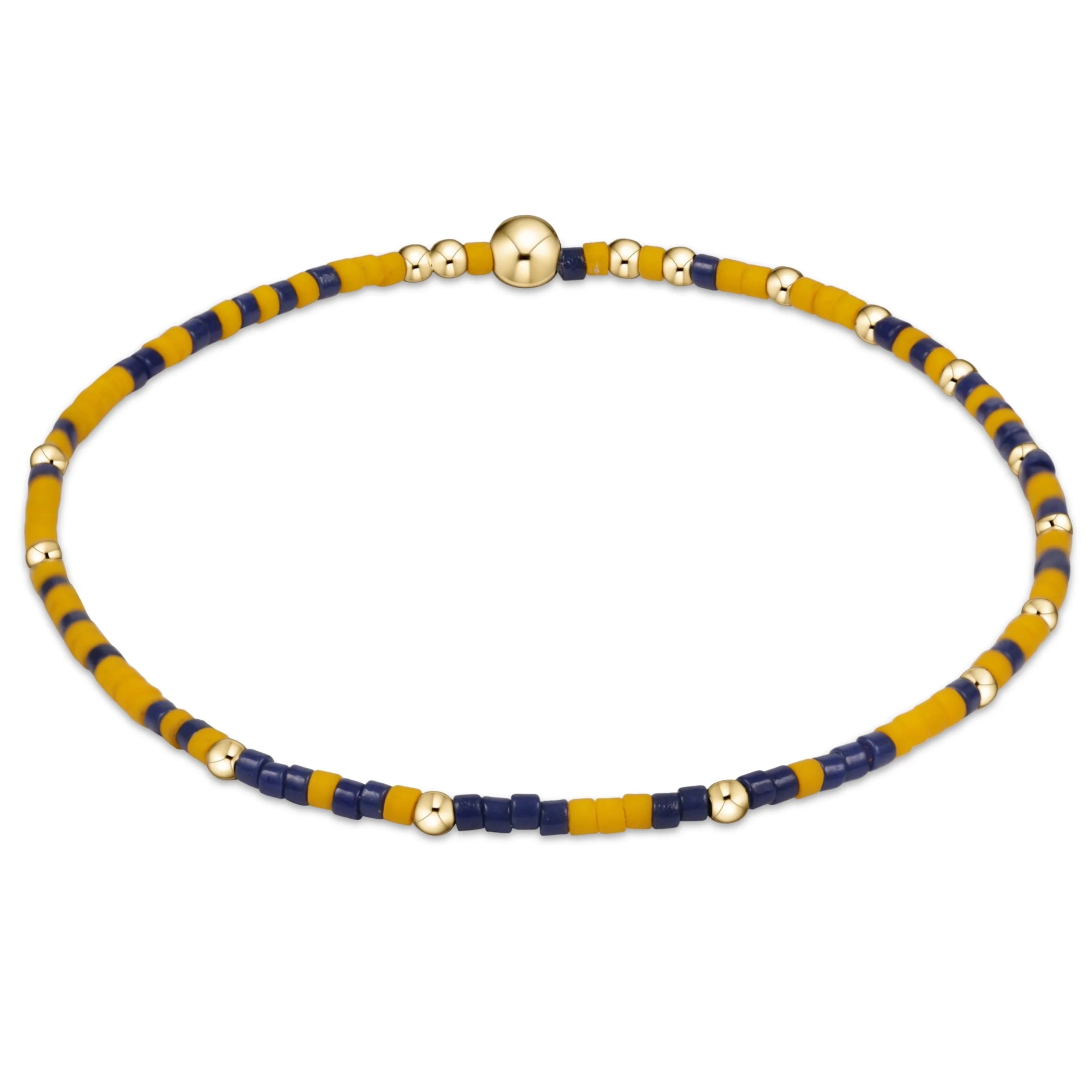Gameday Hope Unwritten Bracelets - Golden Yellow & Matte Navy