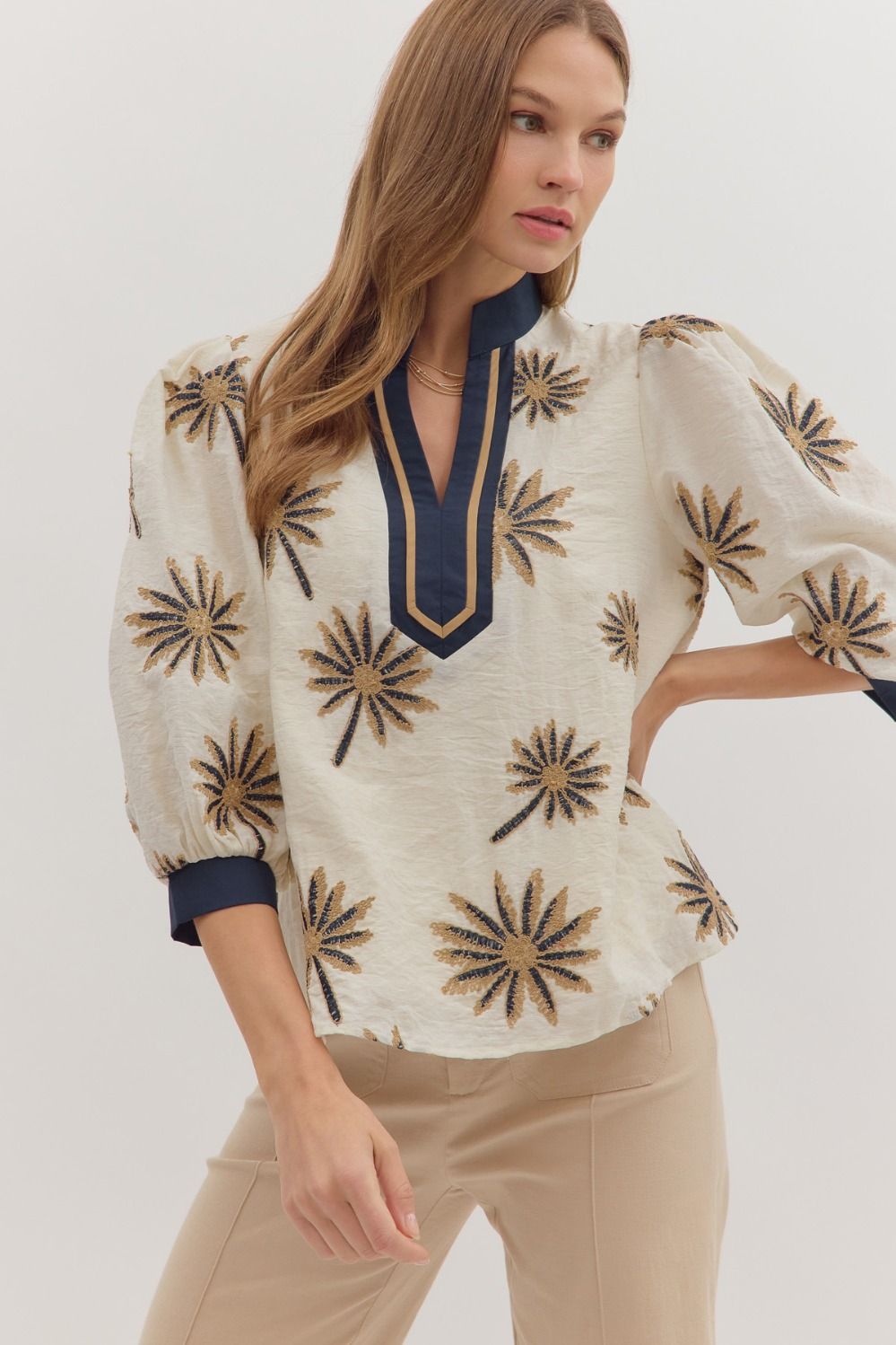 Brittany Embroidered Top