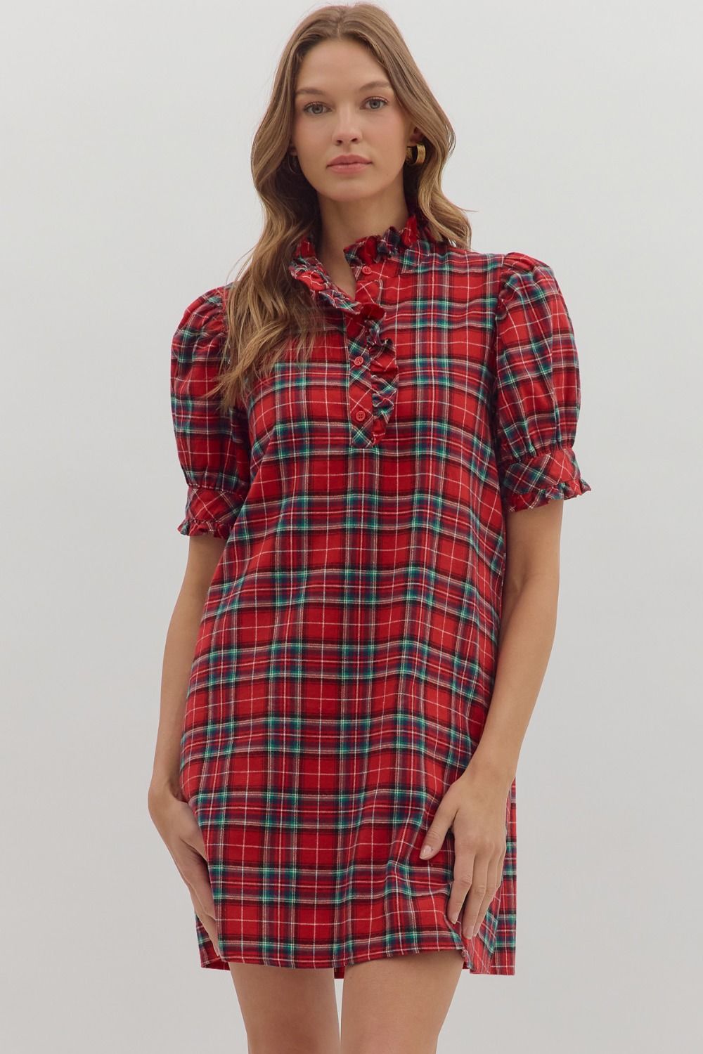 Nicki Madras Plaid Mini Dress