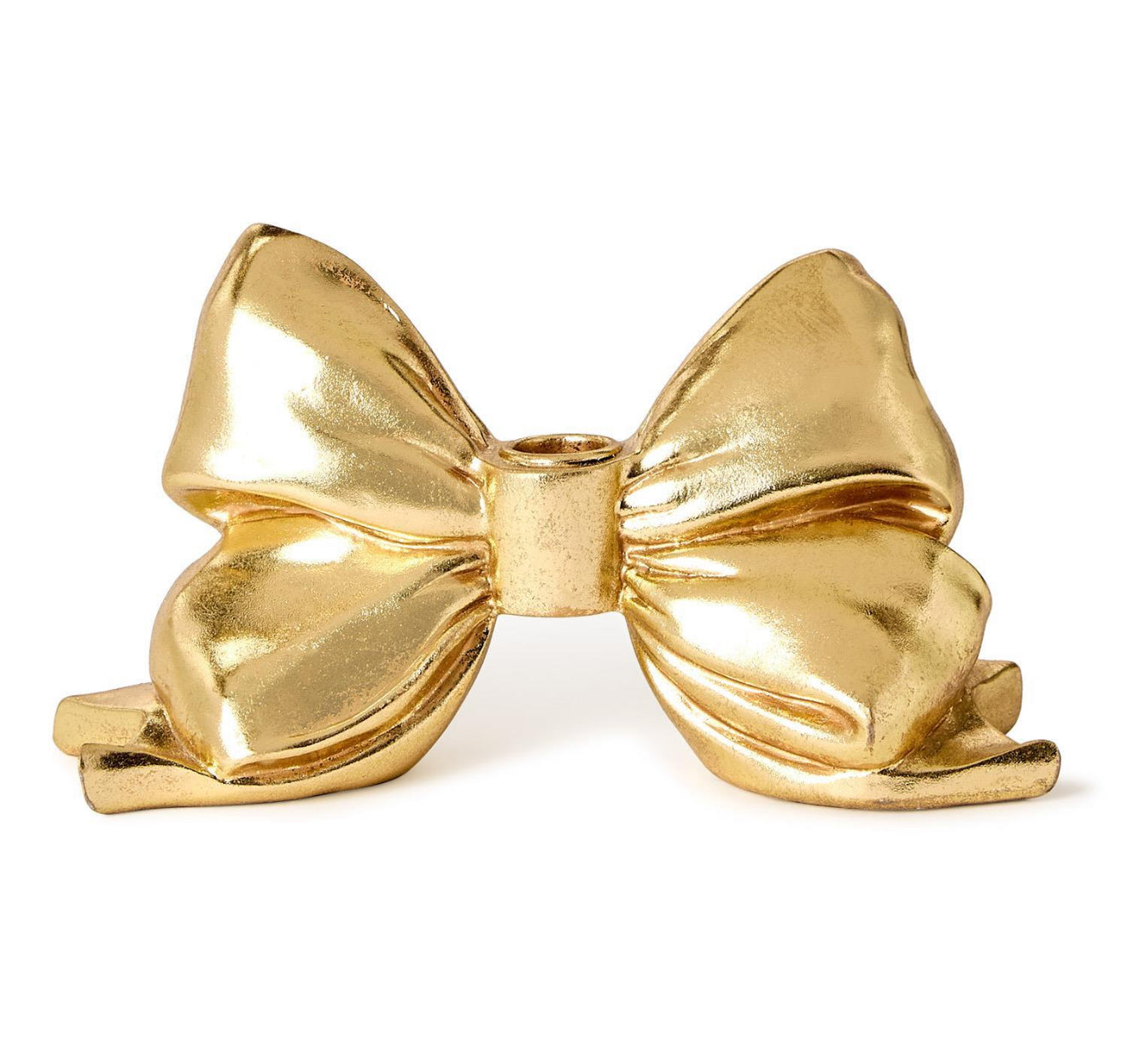 Two's Company Bow Taper Candle Holder