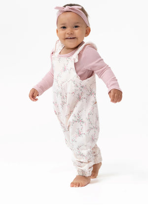 Angel Dear | French Terry Antoinette Floral Overalls