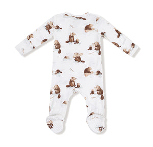 Angel Dear | Baby Beavers Zipper Footie