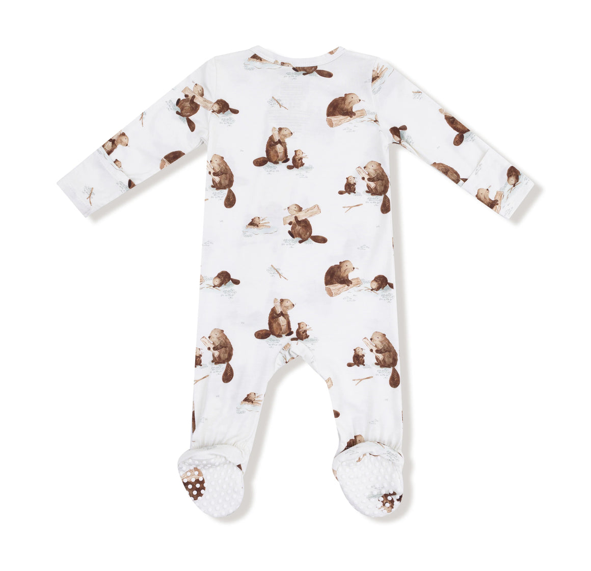 Angel Dear | Baby Beavers Zipper Footie