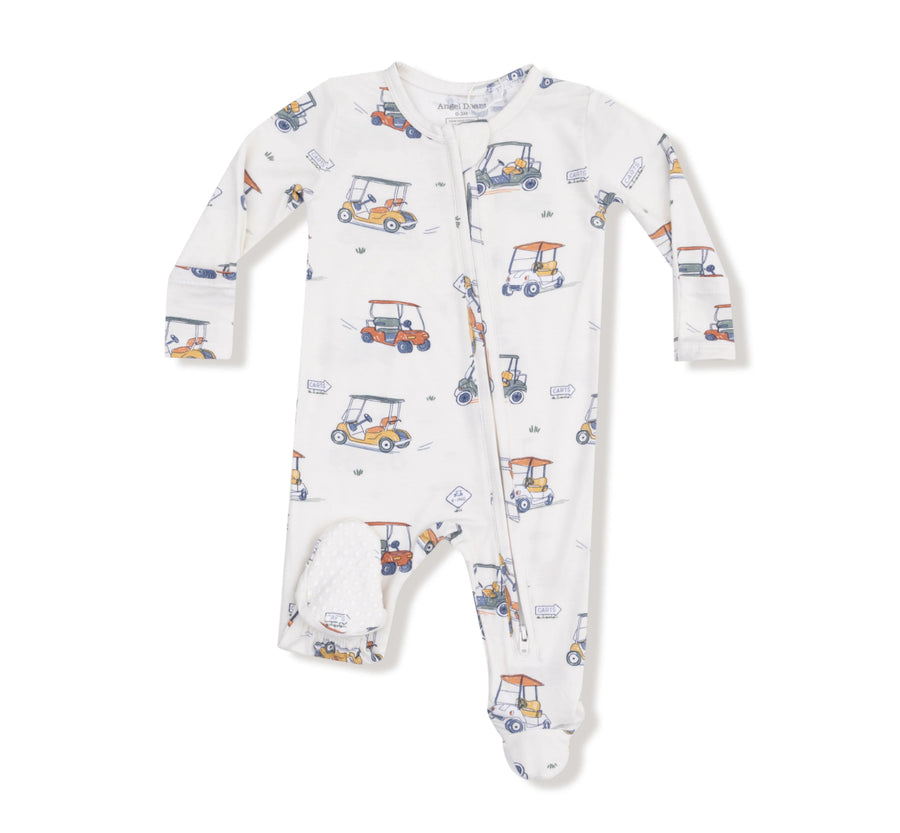 Angel Dear | Zooming Golf Carts 2 Way ZIpper Footie