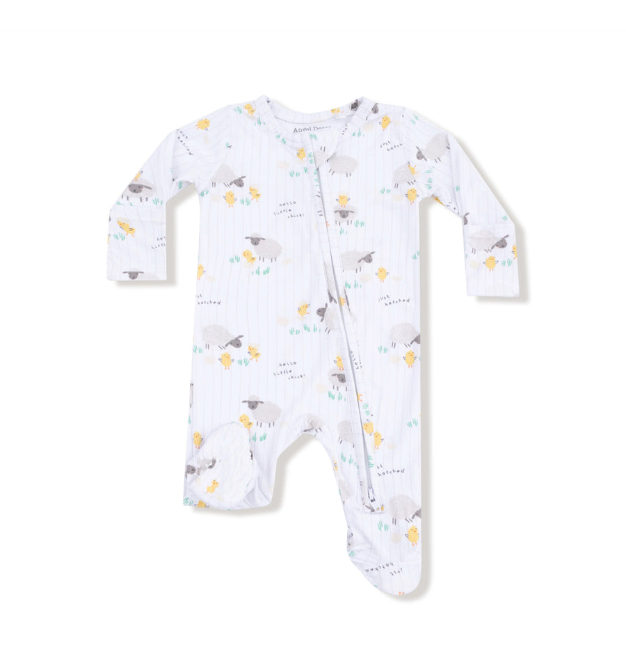 Angel Dear | Just Hatched 2 Way ZIpper Footie