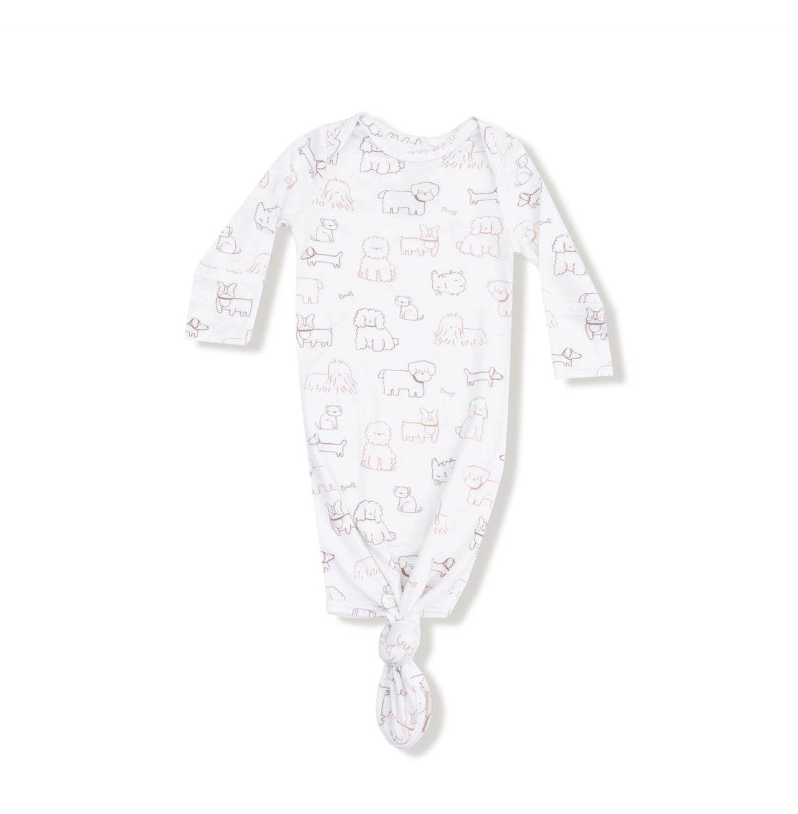 Angel Dear | Neutral Pups Knotted Gown 0-3 M