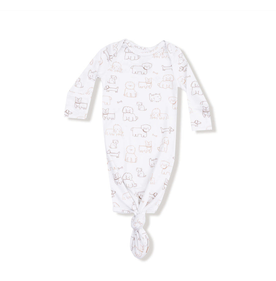 Angel Dear | Neutral Pups Knotted Gown 0-3 M